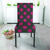 Black And Maroon Polka Dot Chair Cover-grizzshop