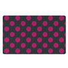 Black And Maroon Polka Dot Door Mat-grizzshop