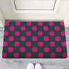 Black And Maroon Polka Dot Door Mat-grizzshop