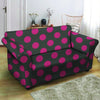 Black And Maroon Polka Dot Loveseat Cover-grizzshop