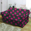 Black And Maroon Polka Dot Loveseat Cover-grizzshop