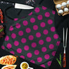 Black And Maroon Polka Dot Men's Apron-grizzshop