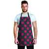 Black And Maroon Polka Dot Men's Apron-grizzshop