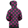 Black And Maroon Polka Dot Men's Hoodie-grizzshop