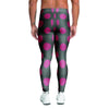 Black And Maroon Polka Dot Men's Leggings-grizzshop