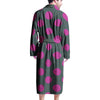 Black And Maroon Polka Dot Men's Robe-grizzshop