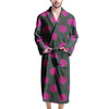 Black And Maroon Polka Dot Men's Robe-grizzshop