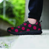 Black And Maroon Polka Dot Men's Sneakers-grizzshop