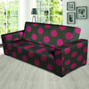 Black And Maroon Polka Dot Sofa Cover-grizzshop