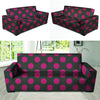 Black And Maroon Polka Dot Sofa Cover-grizzshop