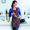 Black And Maroon Polka Dot Women's Apron-grizzshop