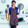 Black And Maroon Polka Dot Women's Apron-grizzshop