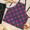 Black And Maroon Polka Dot Women's Apron-grizzshop