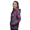 Black And Maroon Polka Dot Women's Hoodie-grizzshop