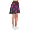 Black And Maroon Polka Dot Women's Skirt-grizzshop