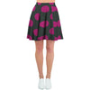 Black And Maroon Polka Dot Women's Skirt-grizzshop