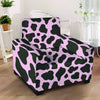 Black And Pink Cow Print Armchair Cover-grizzshop