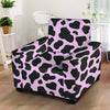 Black And Pink Cow Print Armchair Cover-grizzshop