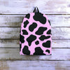 Black And Pink Cow Print Backpack-grizzshop