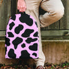 Black And Pink Cow Print Backpack-grizzshop