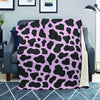 Black And Pink Cow Print Blanket-grizzshop