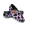 Black And Pink Cow Print Canvas Shoes-grizzshop