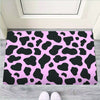 Black And Pink Cow Print Door Mat-grizzshop