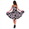 Black And Pink Cow Print Dress-grizzshop