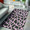 Black And Pink Cow Print Floor Mat-grizzshop