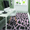 Black And Pink Cow Print Floor Mat-grizzshop