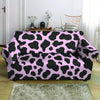 Black And Pink Cow Print Loveseat Cover-grizzshop