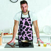 Black And Pink Cow Print Men's Apron-grizzshop