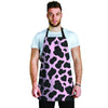 Black And Pink Cow Print Men's Apron-grizzshop