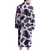 Black And Pink Cow Print Men's Robe-grizzshop