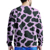 Black And Pink Cow Print Men's Sweatshirt-grizzshop