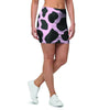 Black And Pink Cow Print Mini Skirt-grizzshop