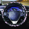 Black And Pink Cow Print Steering Wheel Cover-grizzshop