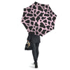 Black And Pink Cow Print Umbrella-grizzshop