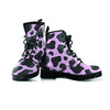 Black And Pink Cow Print Women's Boots-grizzshop