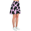 Black And Pink Cow Print Women's Skirt-grizzshop