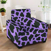 Black And Purple Cow Print Armchair Cover-grizzshop