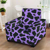 Black And Purple Cow Print Armchair Cover-grizzshop