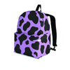 Black And Purple Cow Print Backpack-grizzshop