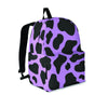 Black And Purple Cow Print Backpack-grizzshop