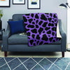 Black And Purple Cow Print Blanket-grizzshop