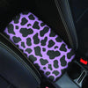 Black And Purple Cow Print Car Console Cover-grizzshop