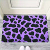 Black And Purple Cow Print Door Mat-grizzshop