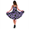 Black And Purple Cow Print Dress-grizzshop