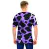 Black And Purple Cow Print Men T Shirt-grizzshop