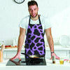 Black And Purple Cow Print Men's Apron-grizzshop